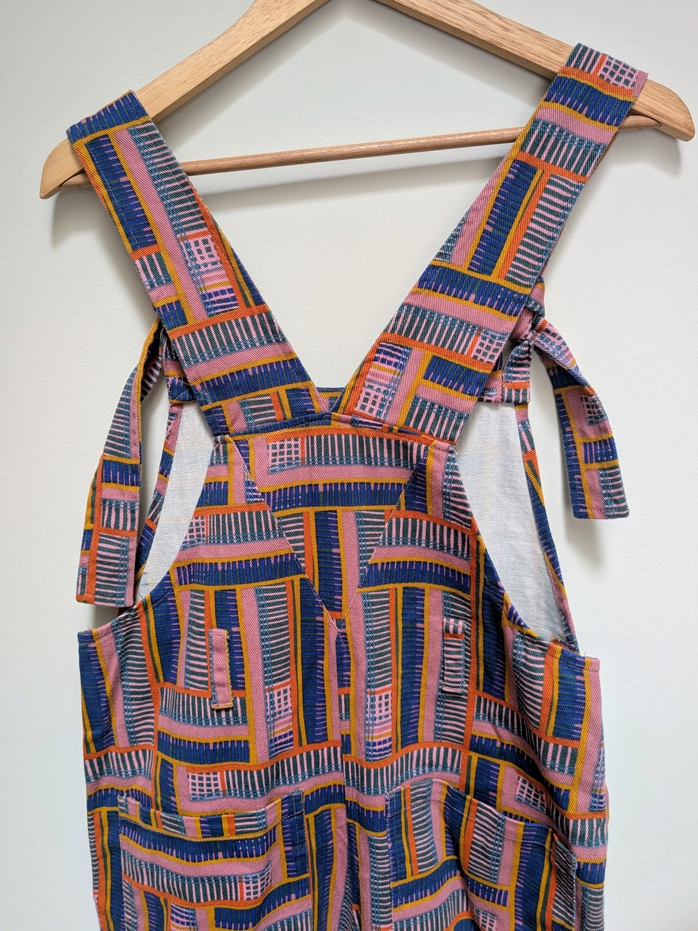 Lucy & Yak Original Dungarees in Digital Glitch Pink & Blue Size Small (8) - Picture 3 of 7
